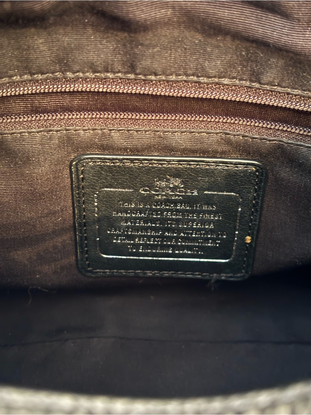 Coach Gunmetal Pebbled Leather Shoulder Bag with Silver Hardware - Picture 2 of 7